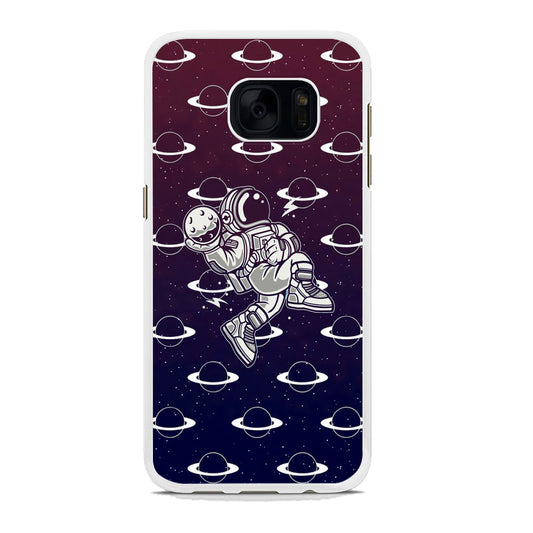 Astronaut Jump and Slam Samsung Galaxy S7 Edge Case