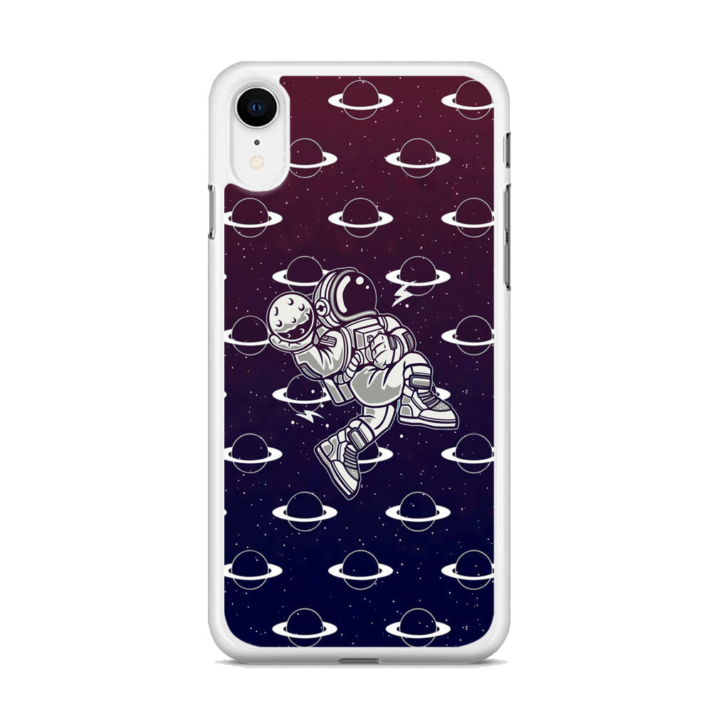 Astronaut Jump and Slam iPhone XR Case