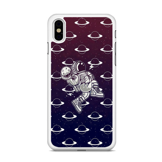 Astronaut Jump and Slam iPhone XS Case