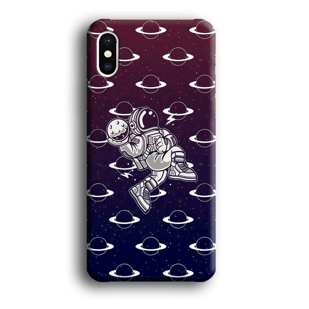 Astronaut Jump and Slam iPhone X Case