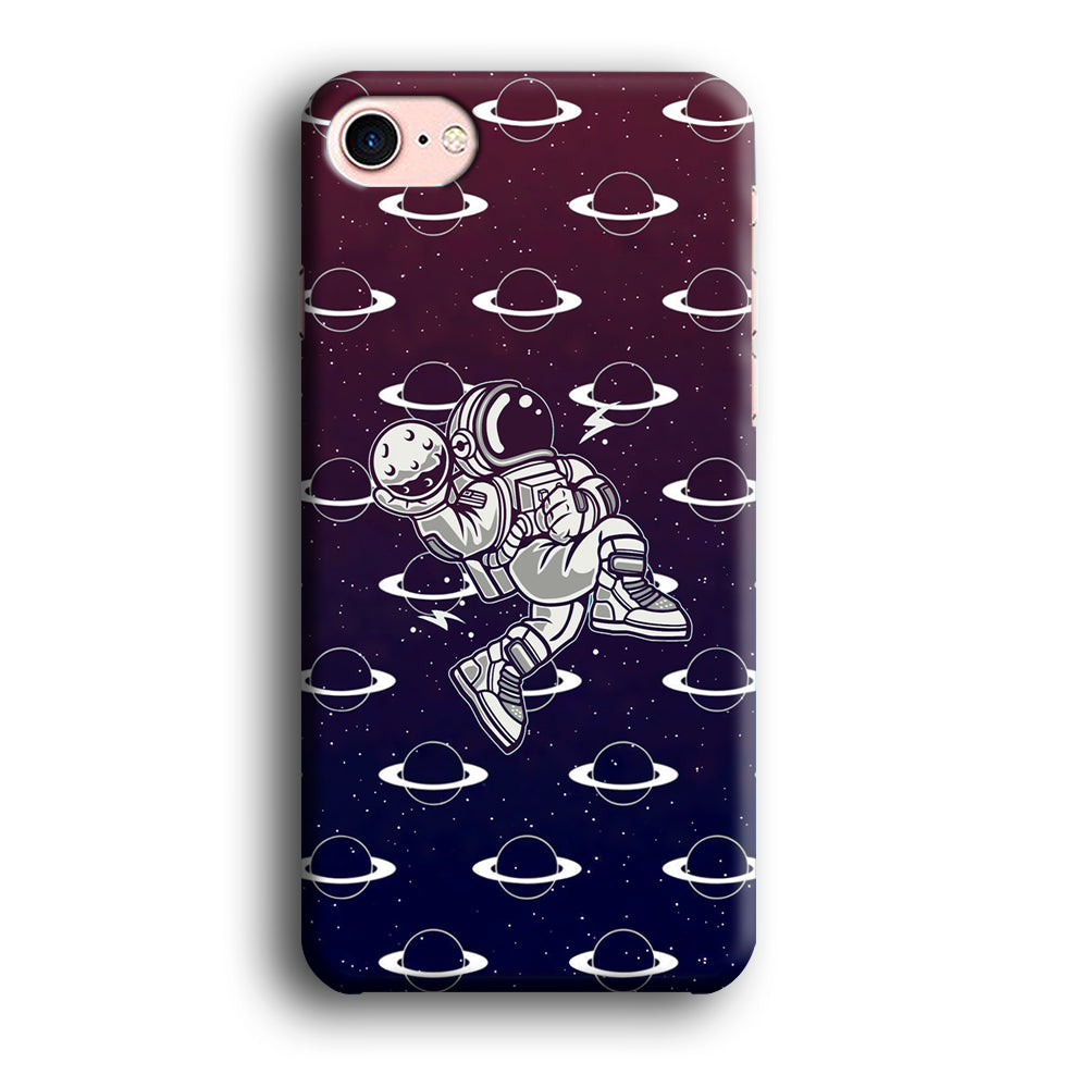 Astronaut Jump and Slam iPhone 7 Case