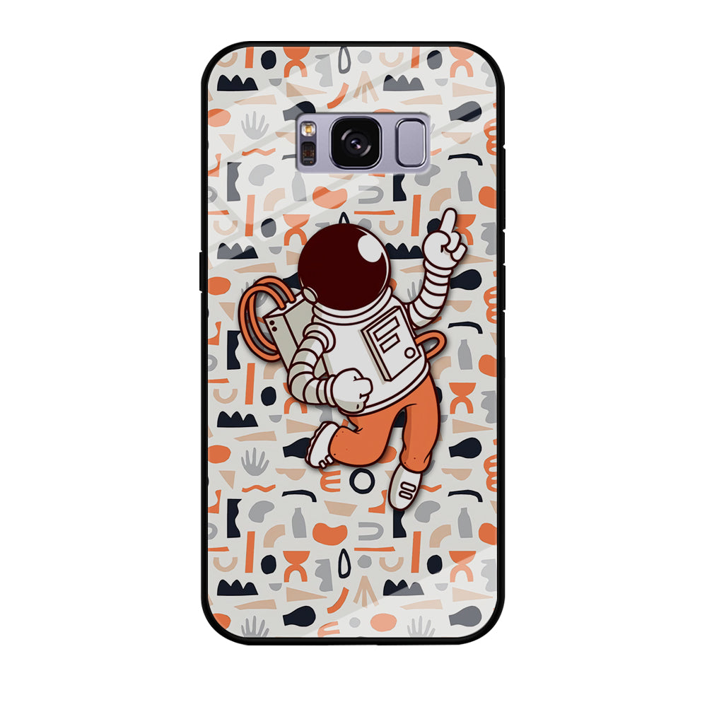 Astronauts Entertainment at Work Samsung Galaxy S8 Plus Case Tempered Glass Case