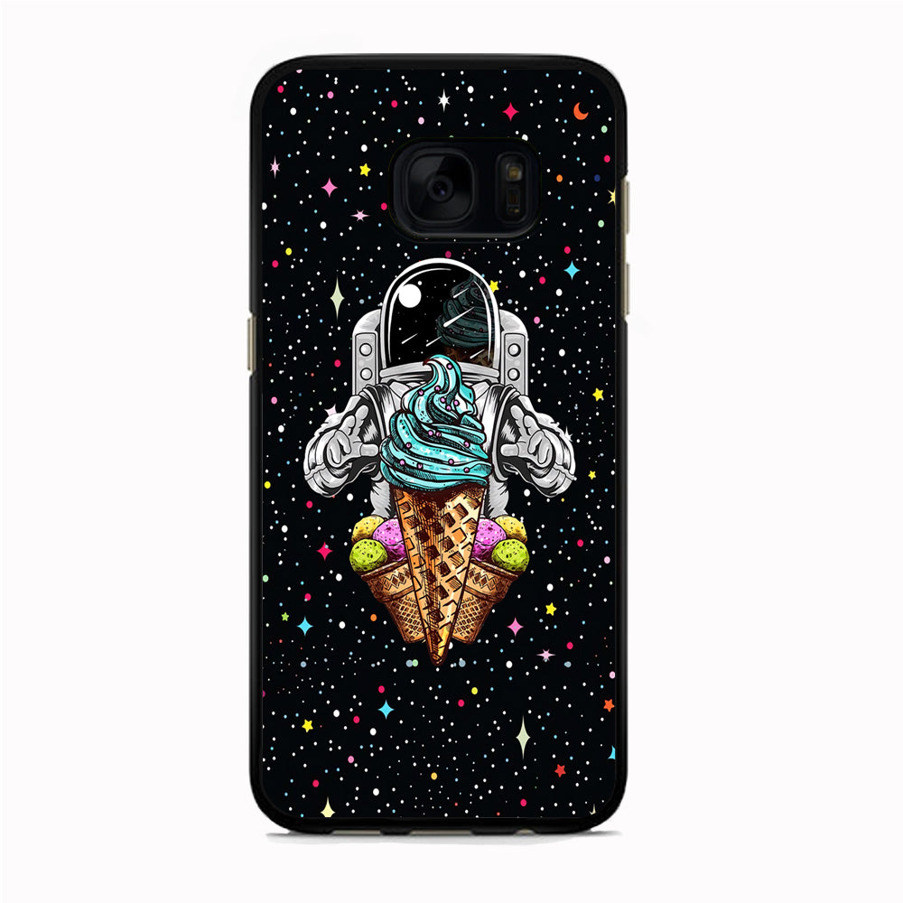 Astronauts Ice Cream Chaser Samsung Galaxy S7 Edge Case