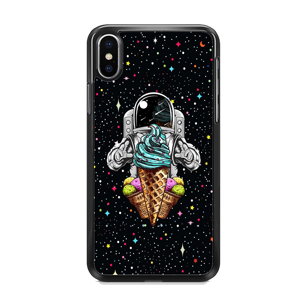 Astronauts Ice Cream Chaser iPhone X Case
