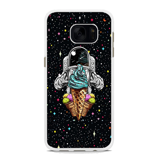 Astronauts Ice Cream Chaser Samsung Galaxy S7 Case