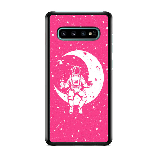 Astronauts Mealtime at The Moon Samsung Galaxy S10 Case