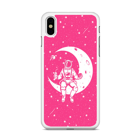 Astronauts Mealtime at The Moon iPhone X Case