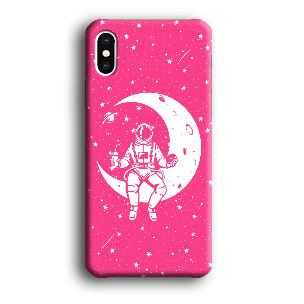Astronauts Mealtime at The Moon iPhone X Case