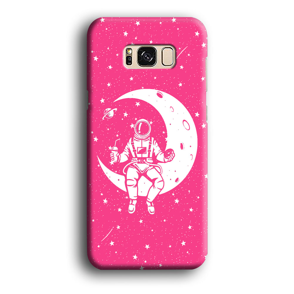 Astronauts Mealtime at The Moon Samsung Galaxy S8 Plus Case 3D Case
