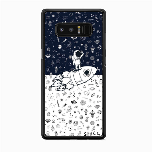 Astronauts Rocket Launcher Samsung Galaxy Note 8 Case
