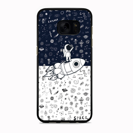 Astronauts Rocket Launcher Samsung Galaxy S7 Edge Case
