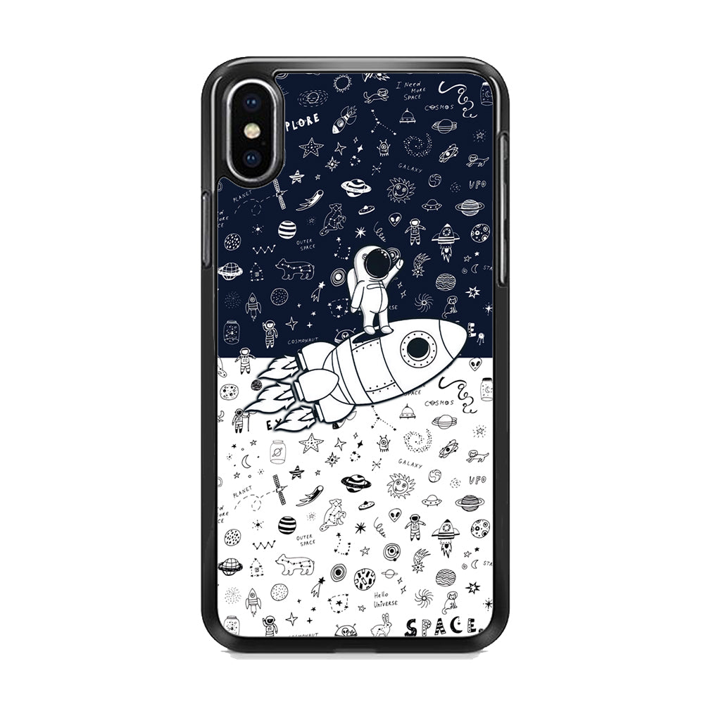 Astronauts Rocket Launcher iPhone XS MAX Case