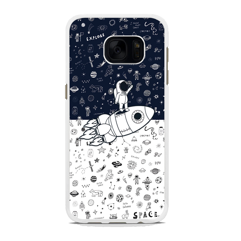 Astronauts Rocket Launcher Samsung Galaxy S7 Edge Case