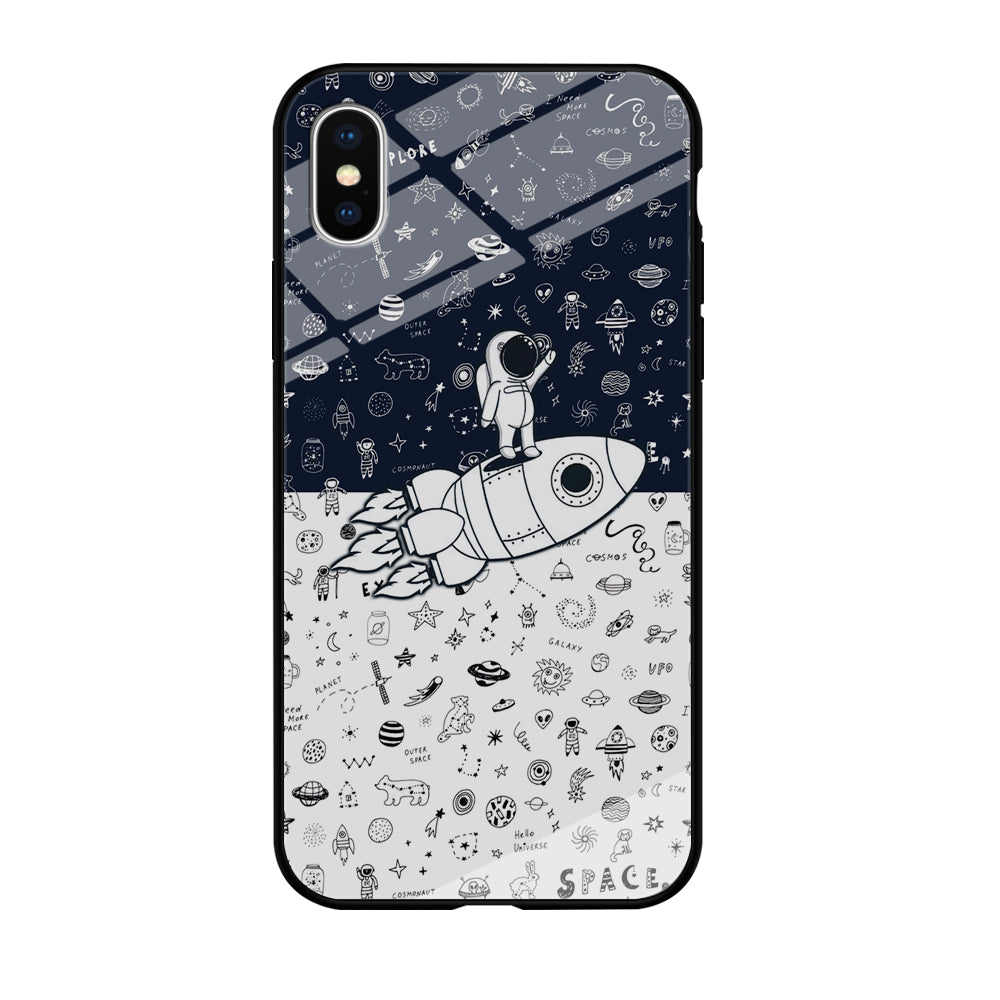 Astronauts Rocket Launcher iPhone X Case