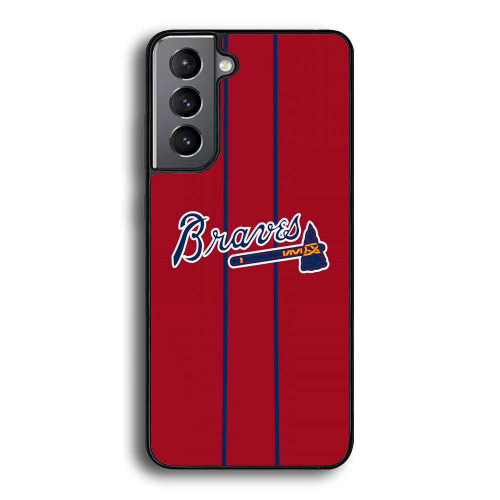 Atlanta Braves Red Light Samsung Galaxy S21 Plus Case - Carneyforia