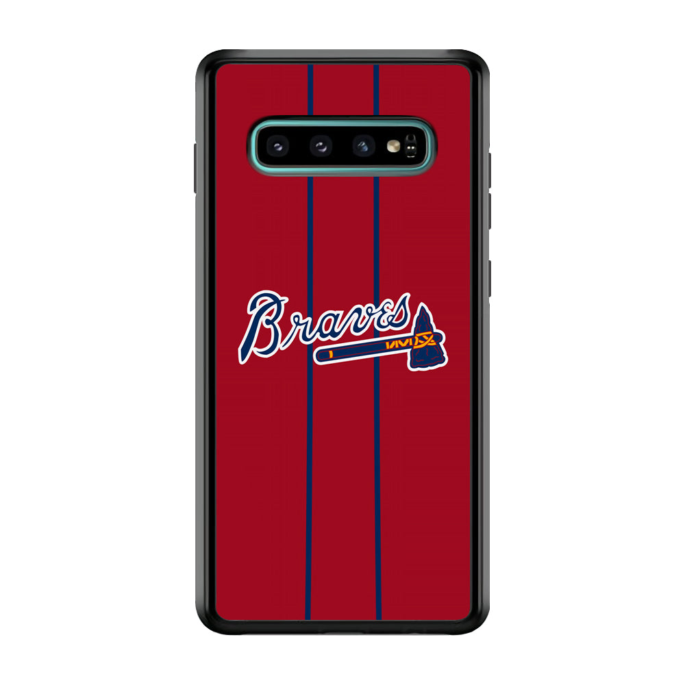 Atlanta Braves Red Light Samsung Galaxy S10 Case