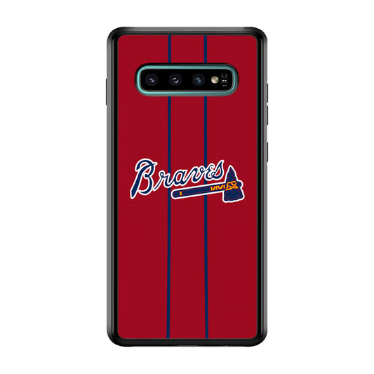 Atlanta Braves Red Light Samsung Galaxy S10 Case