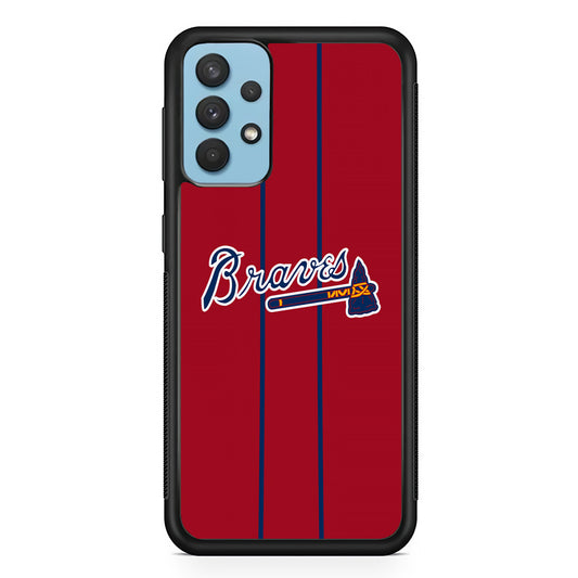 Atlanta Braves Red Light Samsung Galaxy A32 Case