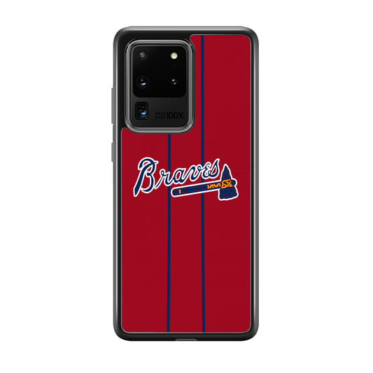 Atlanta Braves Red Light Samsung Galaxy S20 Ultra Case