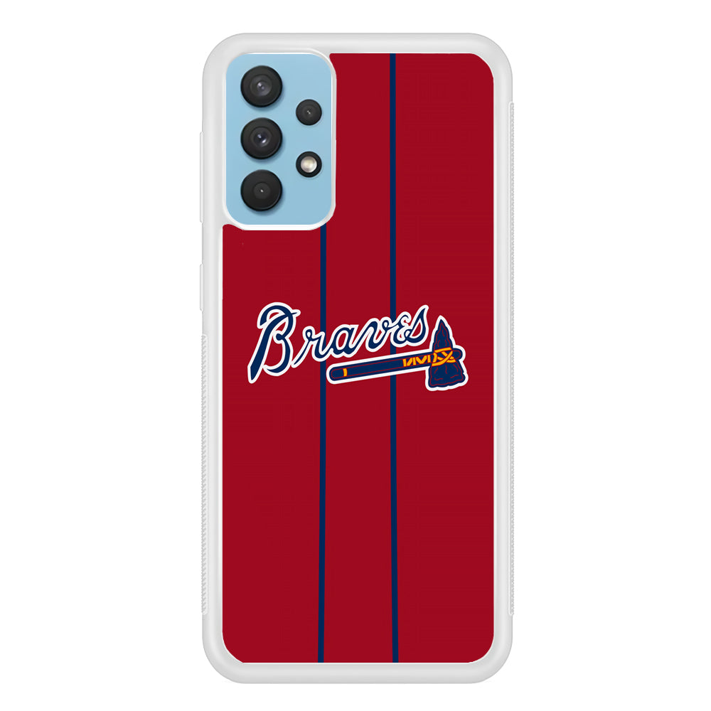 Atlanta Braves Red Light Samsung Galaxy A32 Case