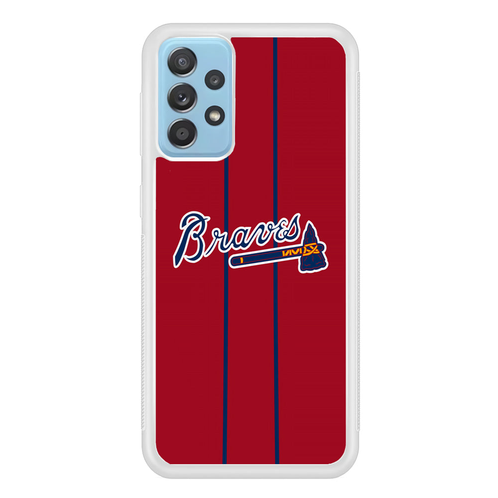 Atlanta Braves Red Light Samsung Galaxy A72 Case