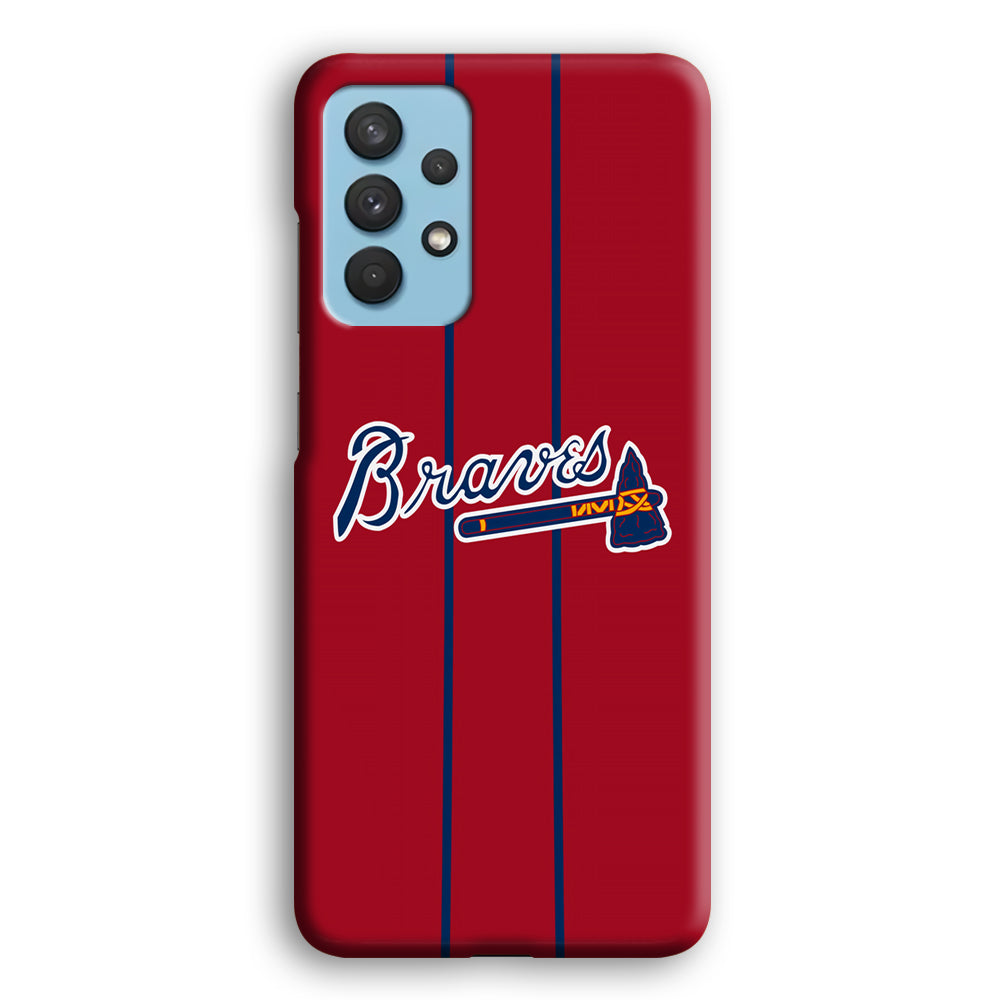 Atlanta Braves Red Light Samsung Galaxy A32 Case