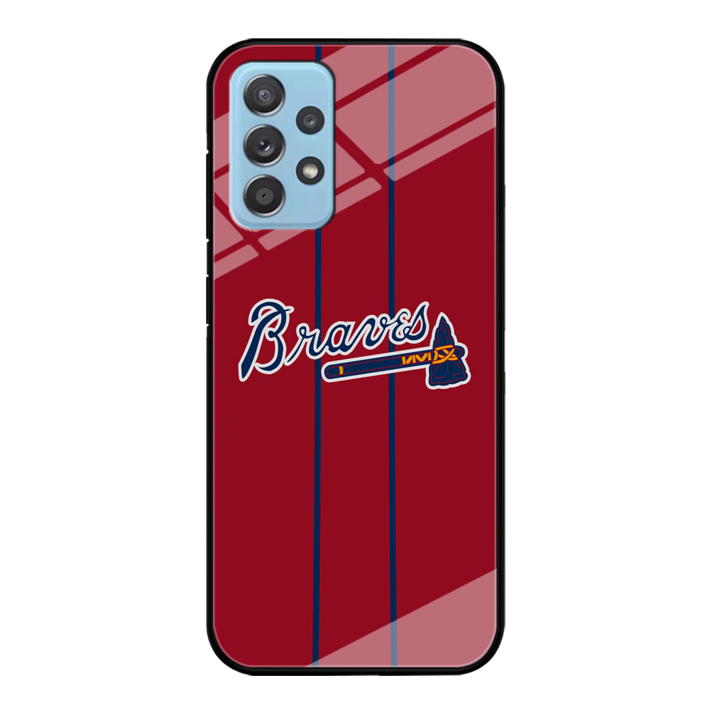 Atlanta Braves Red Light Samsung Galaxy A52 Case