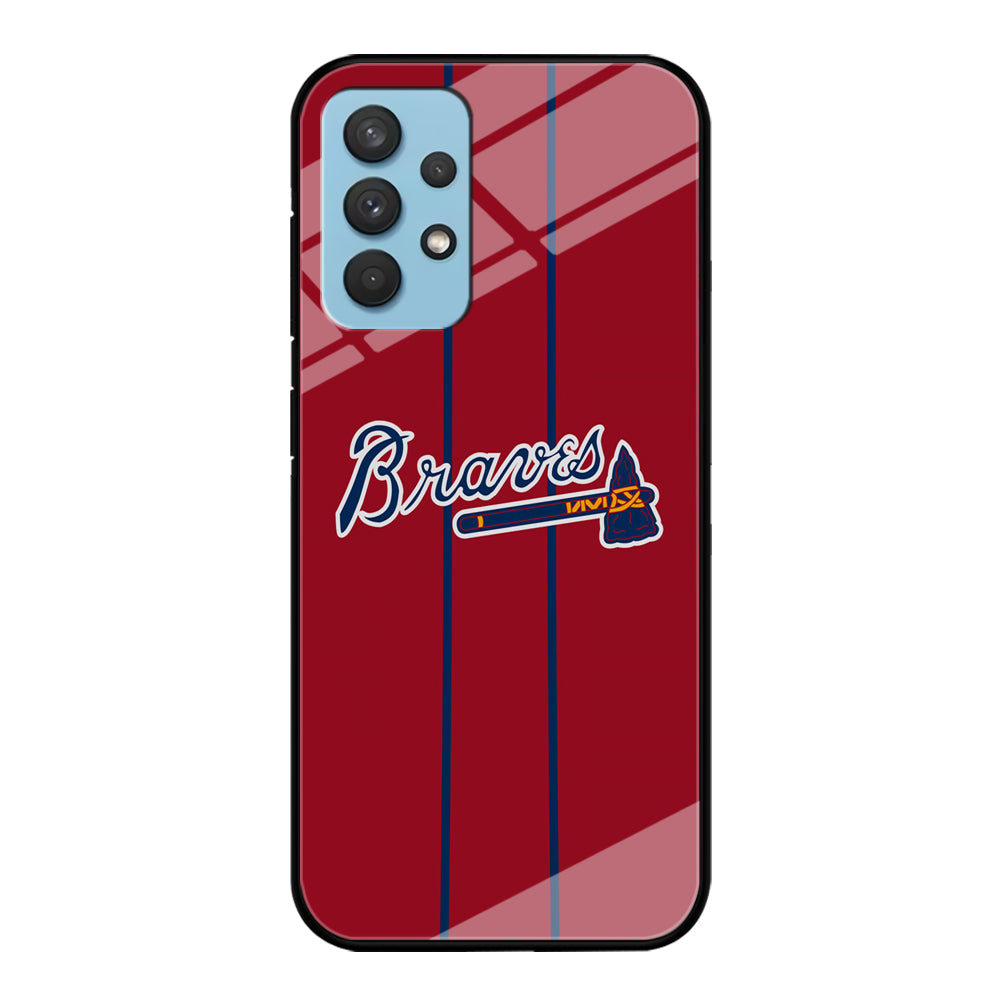 Atlanta Braves Red Light Samsung Galaxy A32 Case