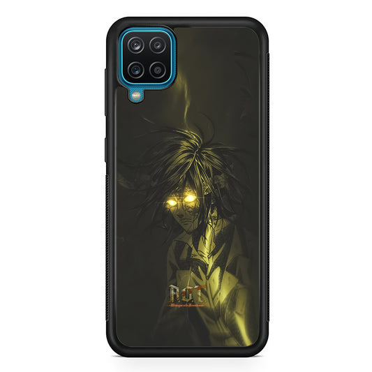 Attack on Titan Flaming Golden Eyes Samsung Galaxy A12 Case