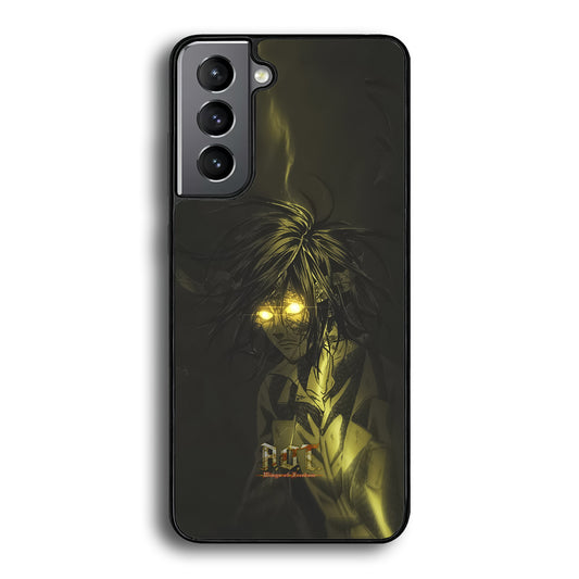 Attack on Titan Flaming Golden Eyes Samsung Galaxy S21 Plus Case - Carneyforia