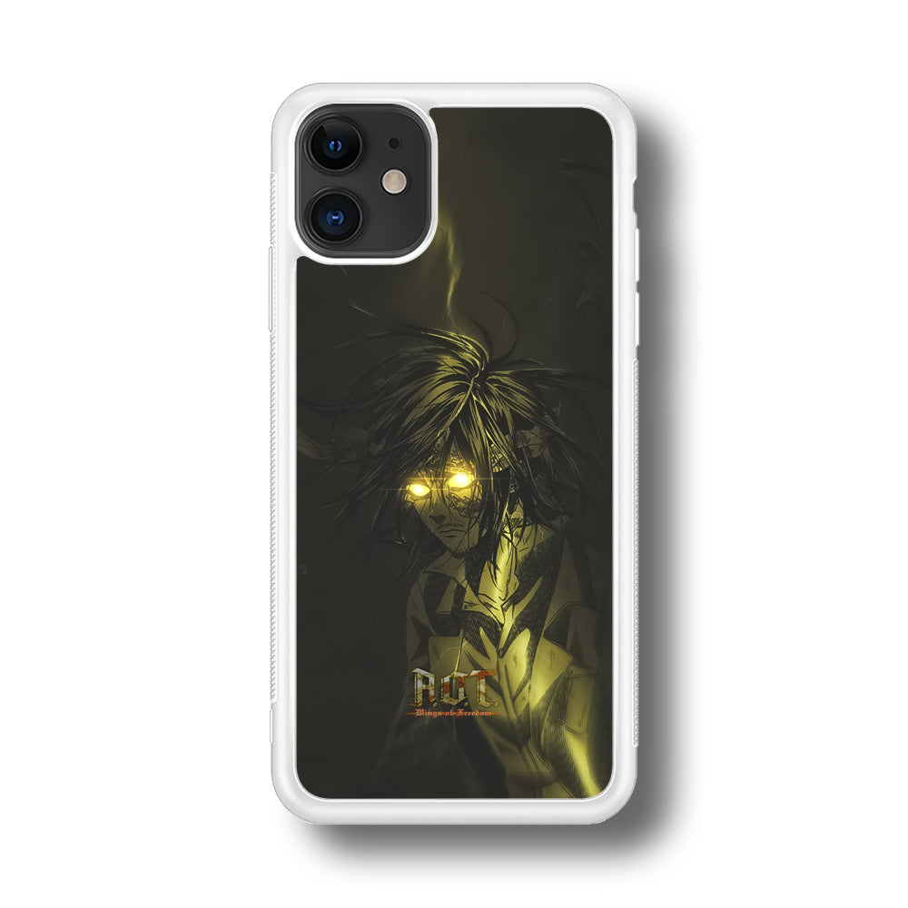 Attack on Titan Flaming Golden Eyes iPhone 11 Case