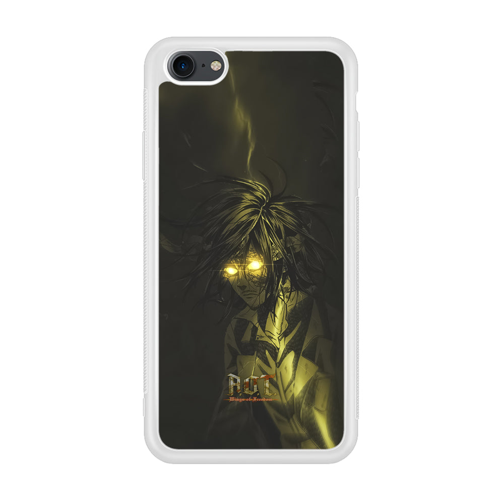 Attack on Titan Flaming Golden Eyes iPhone 8 Case