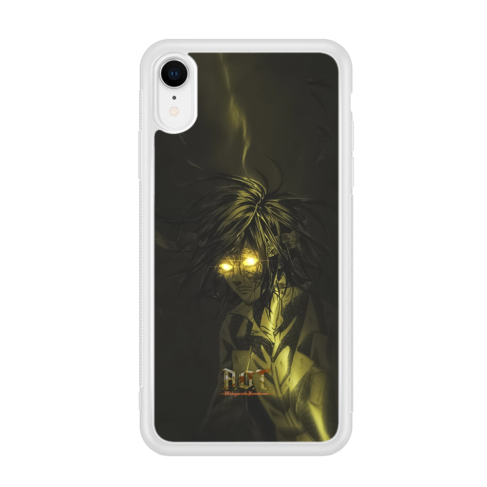 Attack on Titan Flaming Golden Eyes iPhone XR Case