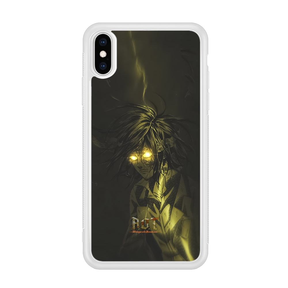 Attack on Titan Flaming Golden Eyes iPhone X Case