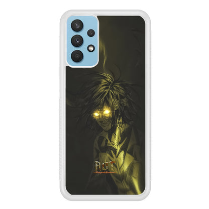 Attack on Titan Flaming Golden Eyes Samsung Galaxy A32 Case