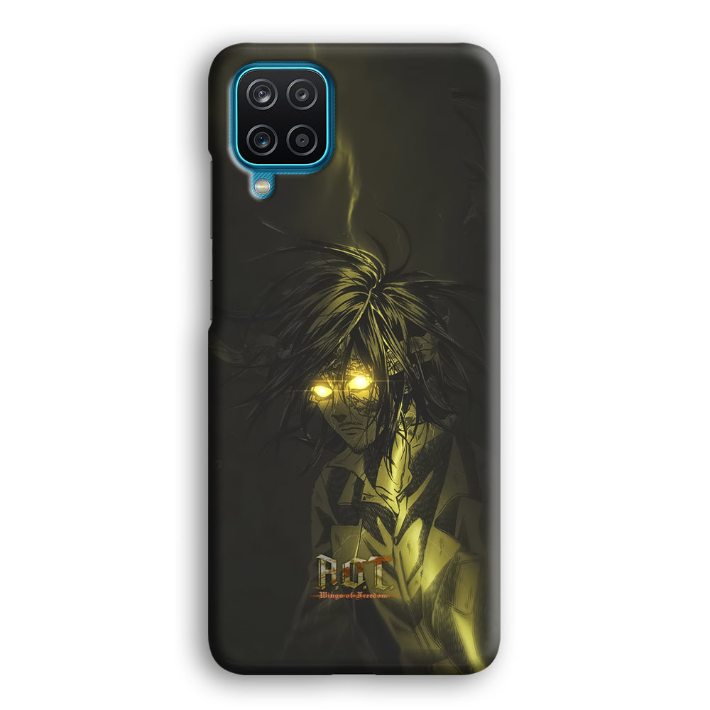 Attack on Titan Flaming Golden Eyes Samsung Galaxy A12 Case