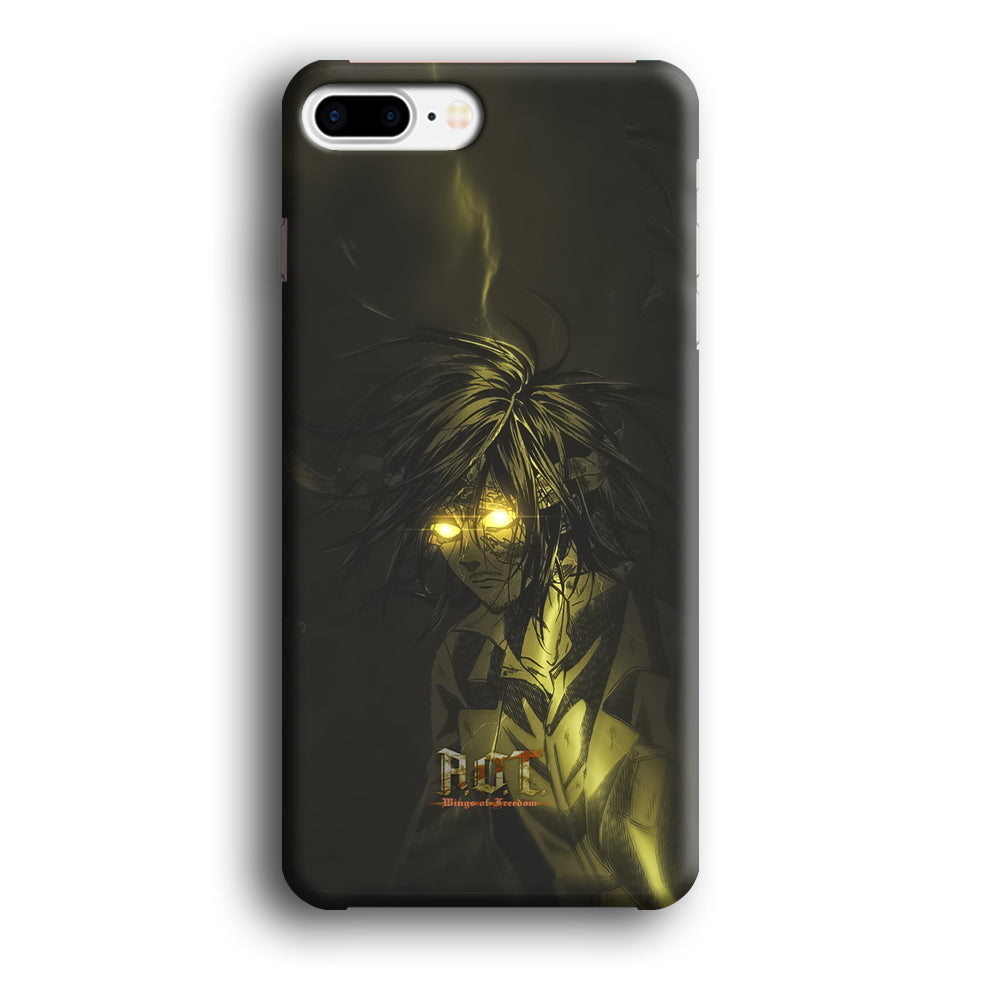 Attack on Titan Flaming Golden Eyes iPhone 8 Plus Case