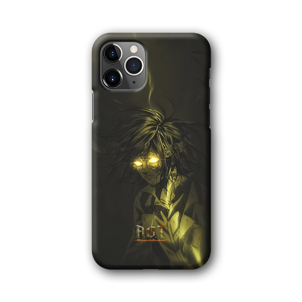 Attack on Titan Flaming Golden Eyes iPhone 11 Pro Case