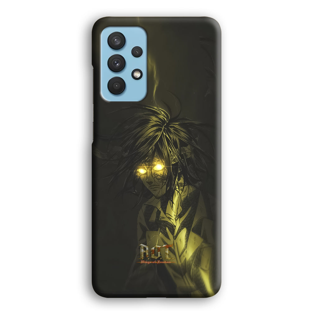 Attack on Titan Flaming Golden Eyes Samsung Galaxy A32 Case