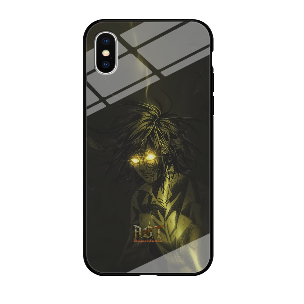 Attack on Titan Flaming Golden Eyes iPhone X Case