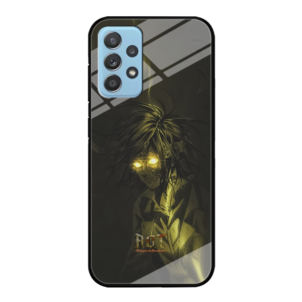 Attack on Titan Flaming Golden Eyes Samsung Galaxy A72 Case