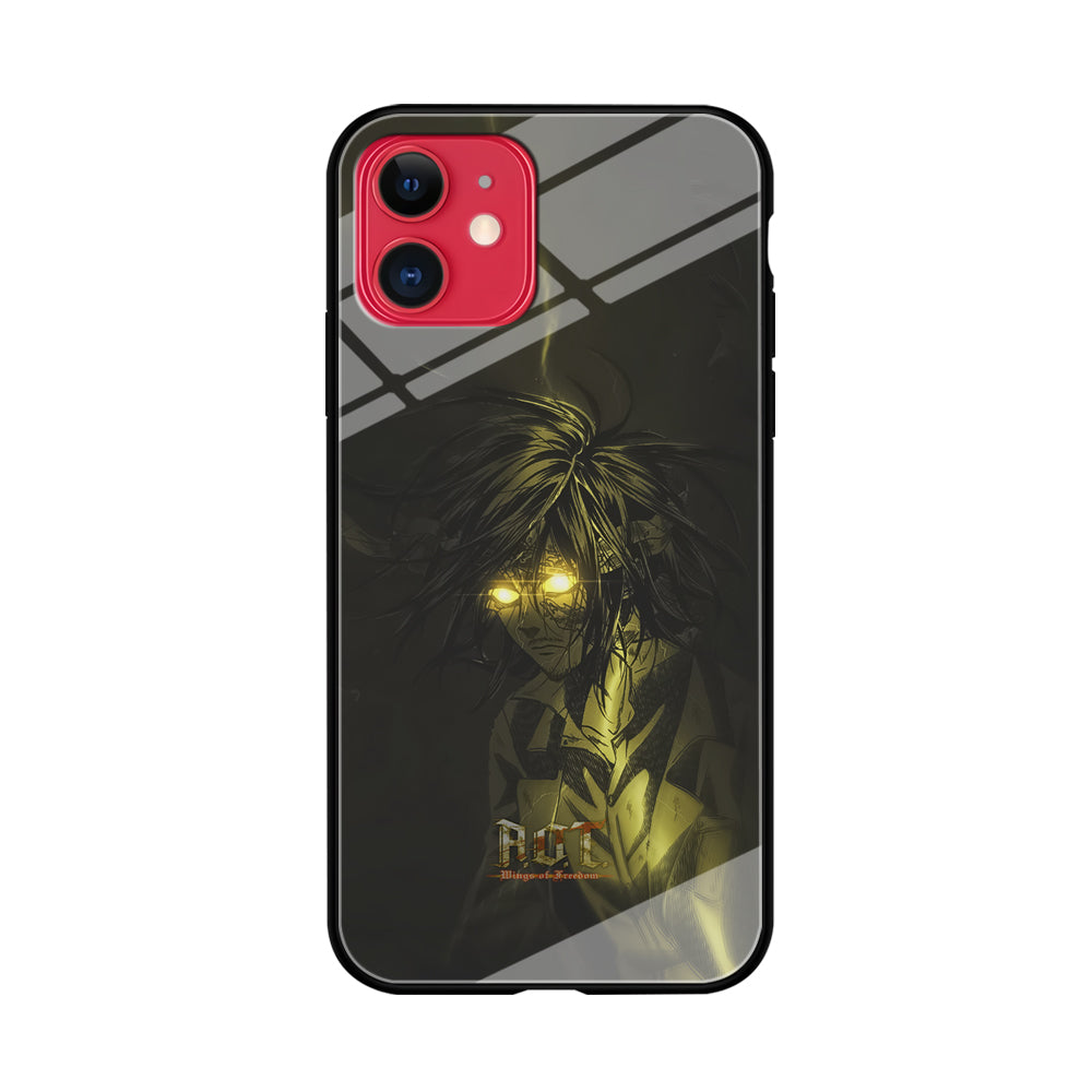 Attack on Titan Flaming Golden Eyes iPhone 11 Case