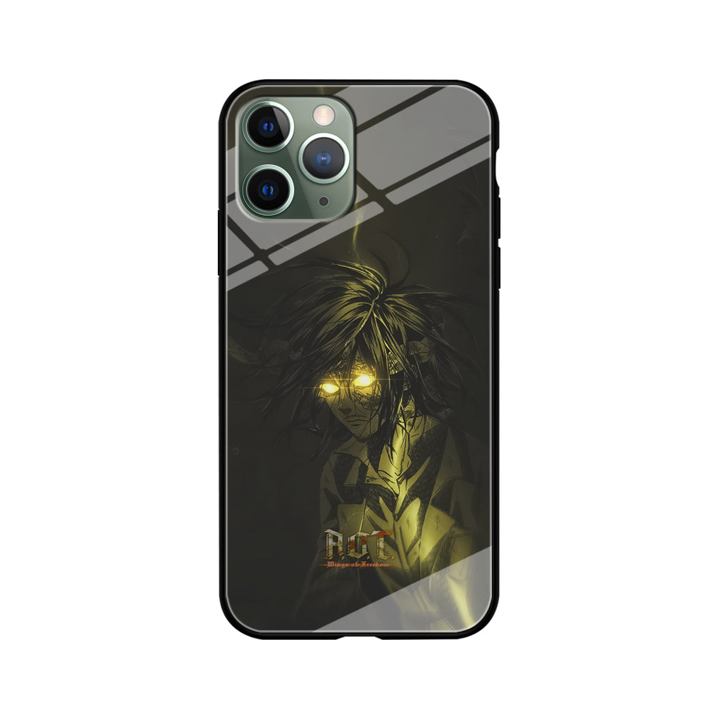 Attack on Titan Flaming Golden Eyes iPhone 11 Pro Case