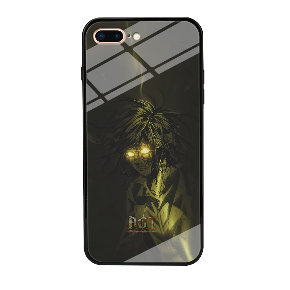 Attack on Titan Flaming Golden Eyes iPhone 8 Plus Case