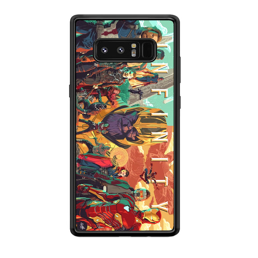 Avenger Infinity Poster of Members Samsung Galaxy Note 8 Case