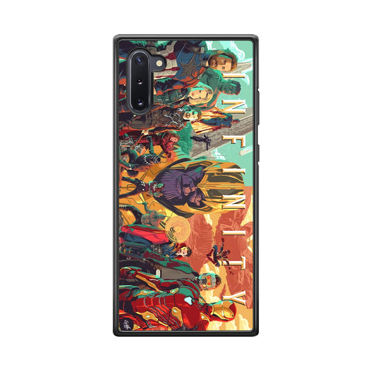 Avenger Infinity Poster of Members Samsung Galaxy Note 10 Case