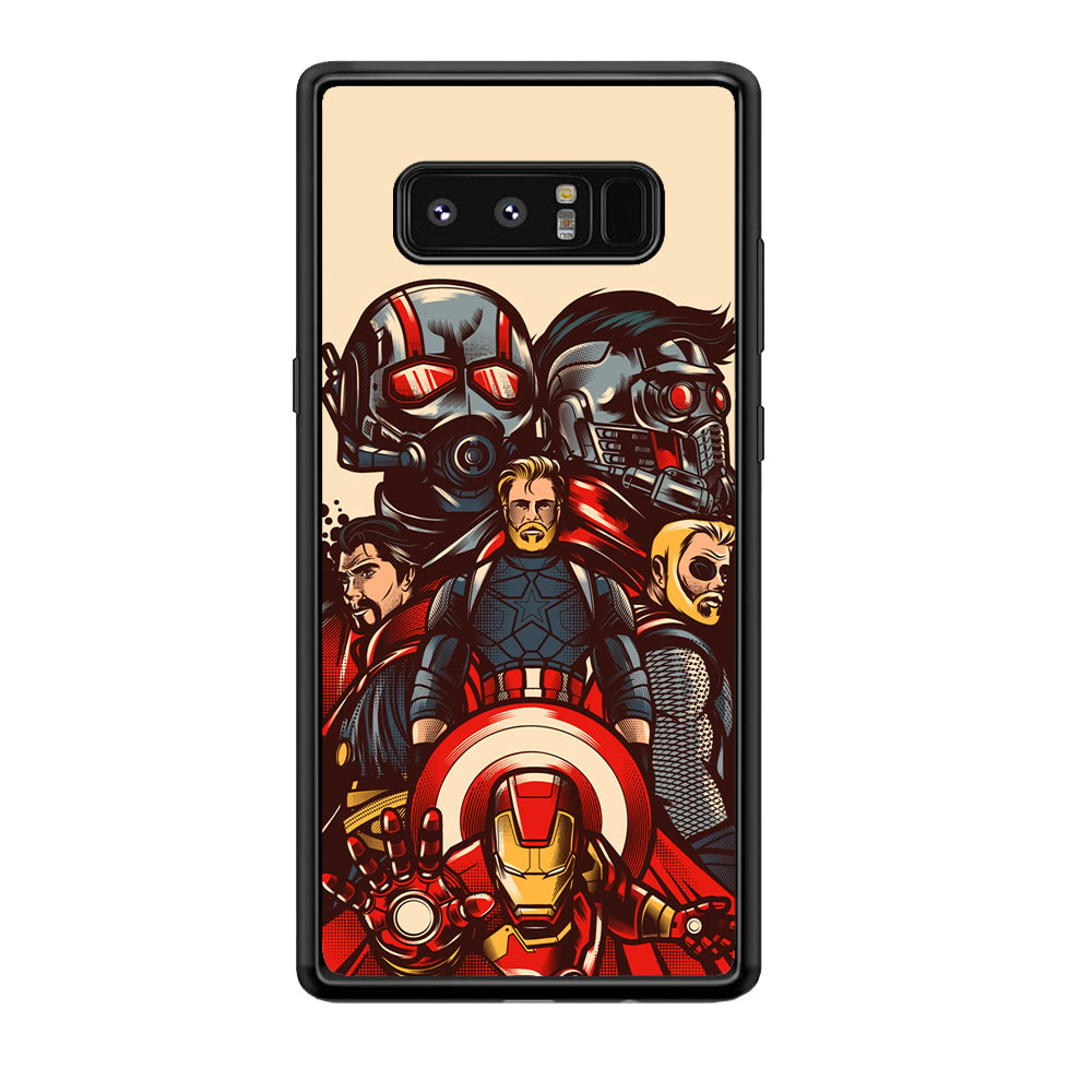 Avenger Ironman and Team Samsung Galaxy Note 8 Case