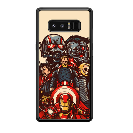 Avenger Ironman and Team Samsung Galaxy Note 8 Case