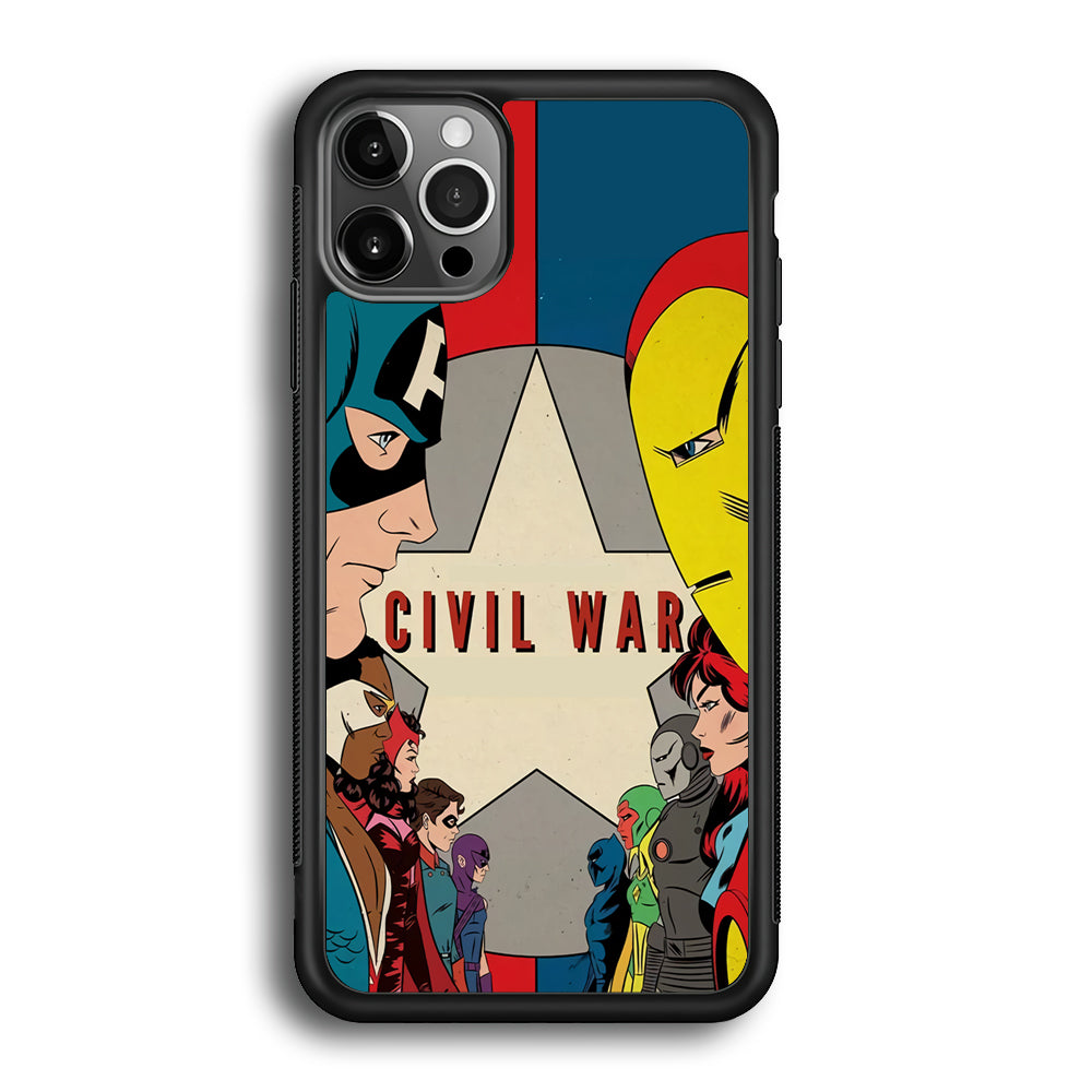 Avengers Civil War Comic iPhone 12 Pro Case