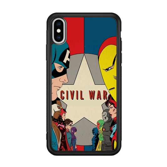 Avengers Civil War Comic iPhone XS MAX Case